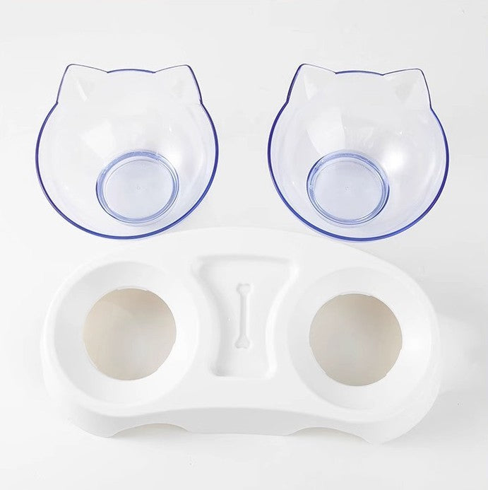 Tigela dupla antiderrapante.