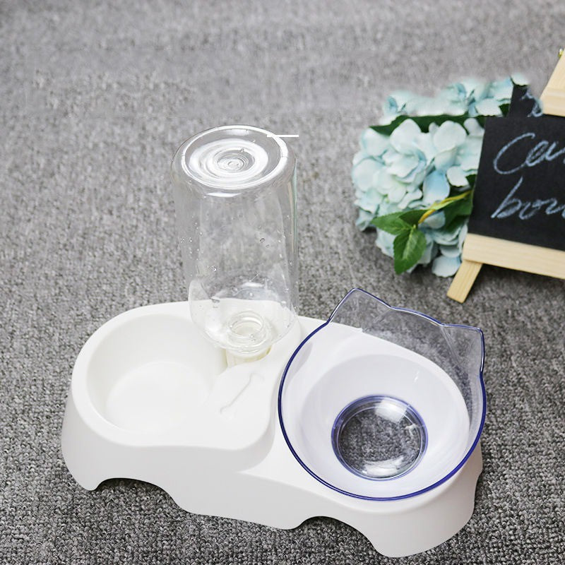 Tigela dupla antiderrapante.