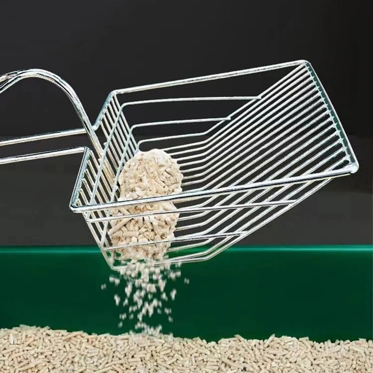 Pá de areia em aço inoxidável.