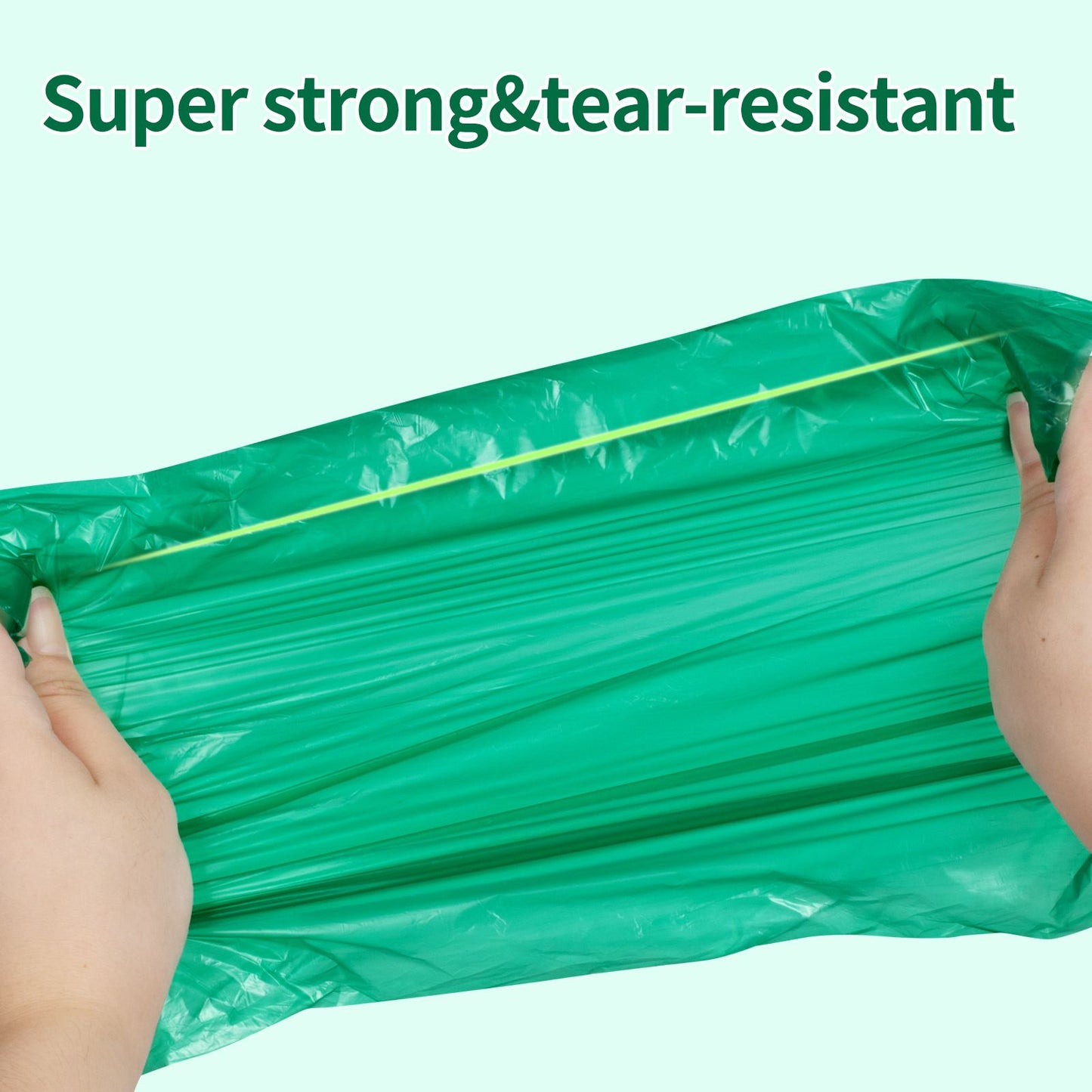 Saco de cocô biodegradável.