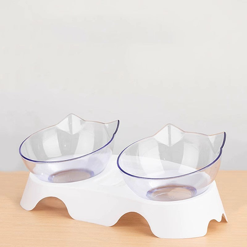 Tigela dupla antiderrapante.