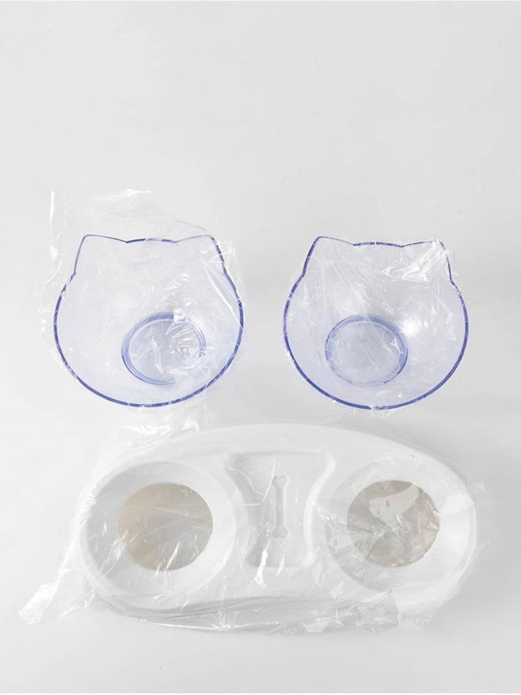 Tigela dupla antiderrapante.