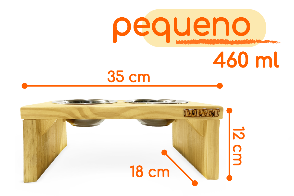 Comedouro Personalizado de Madeira.